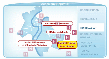 Etablissements des HCL - Site HCL clic sur logo en haut  droite